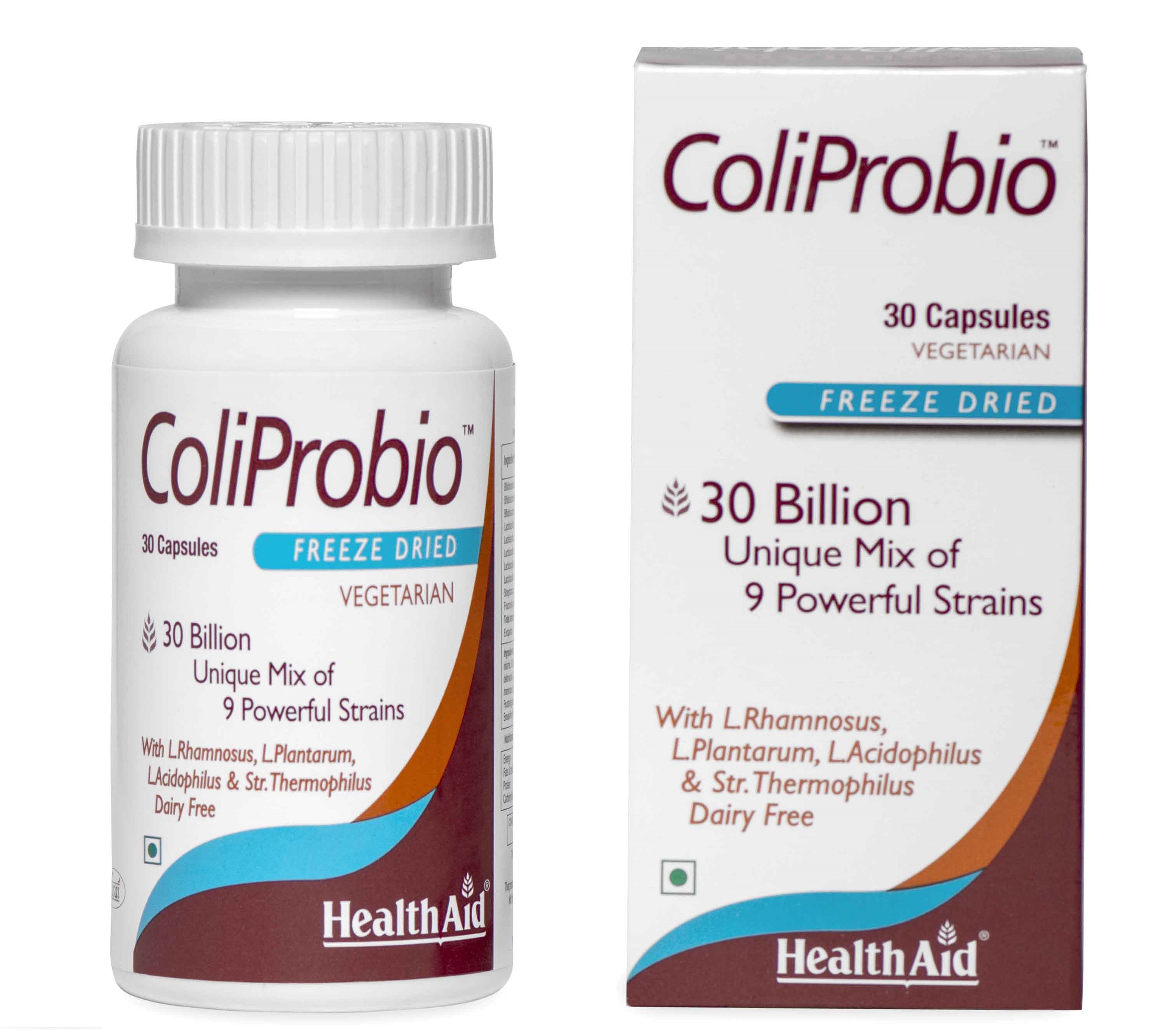 HealthAid I ColiProbio 30 Billion I Probiotic I 30 Capsules